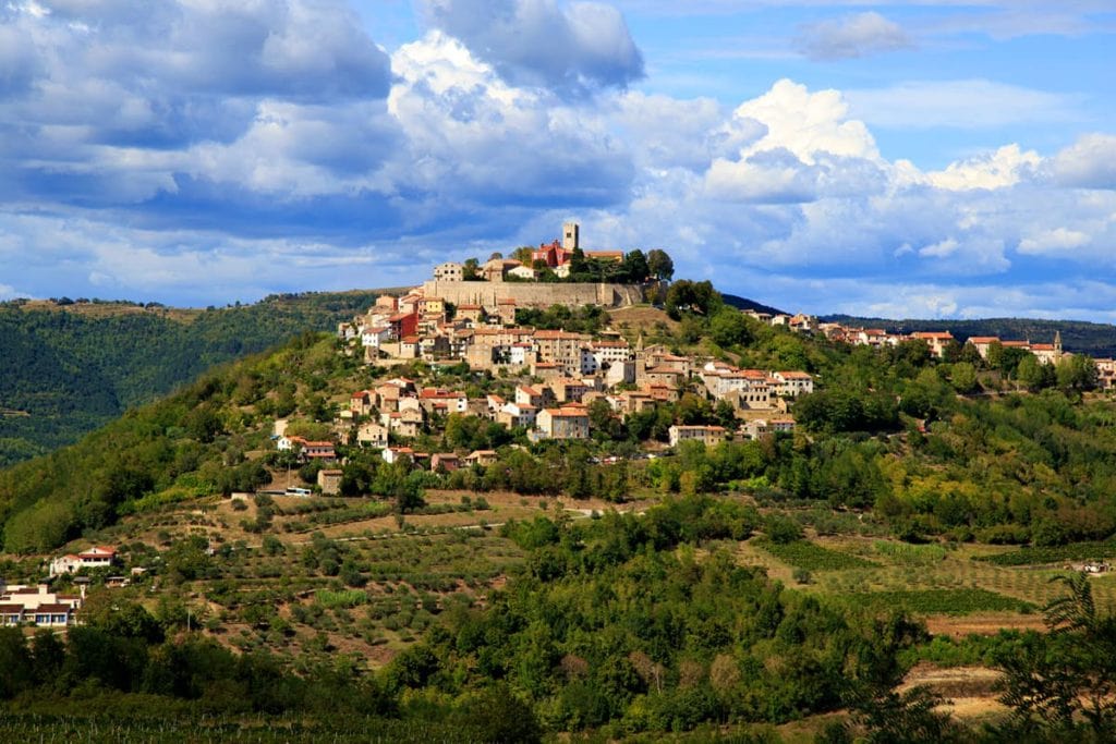 Motovun really is this pretty. Picture taken from the road trip Pula to Dubrovnik. 