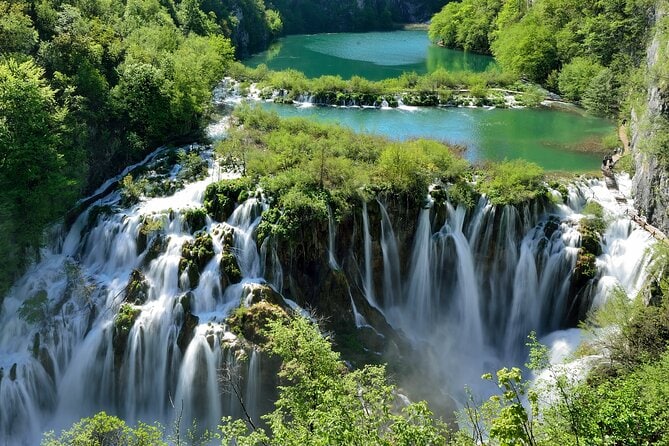 Plitvice is a wonderful park to stop on the road trip from Pula to Dubrovnik, and is a UNESCO World Site for a reason! Look how pretty it is!