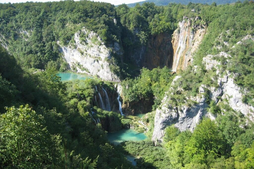 Plitvice Lakes National Park is a UNESCO World Heritage Site and a stop on our road trip from Pula to Dubrovnik.