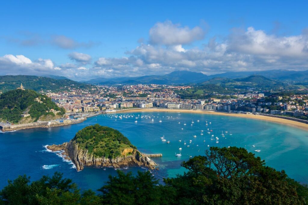 San Sebastian is a great day trip from Bilbao on the Northern Spain Road trip.