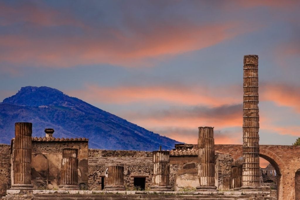 Mt. Vesuvius is the culprit and a force of mother nature, putting Pompeii on the map in the most infamous of ways. Worth a day trip from Rome to see it!