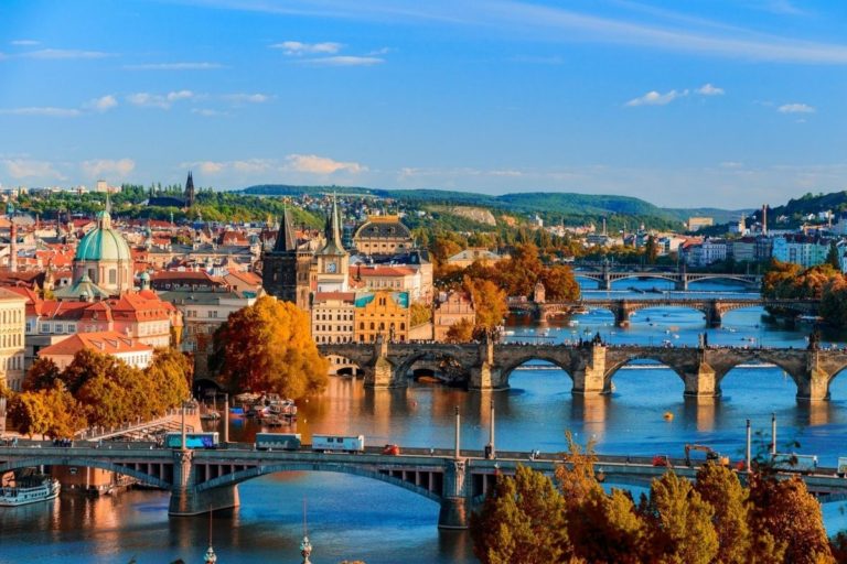 View from one of the hidden gem parks in Prague