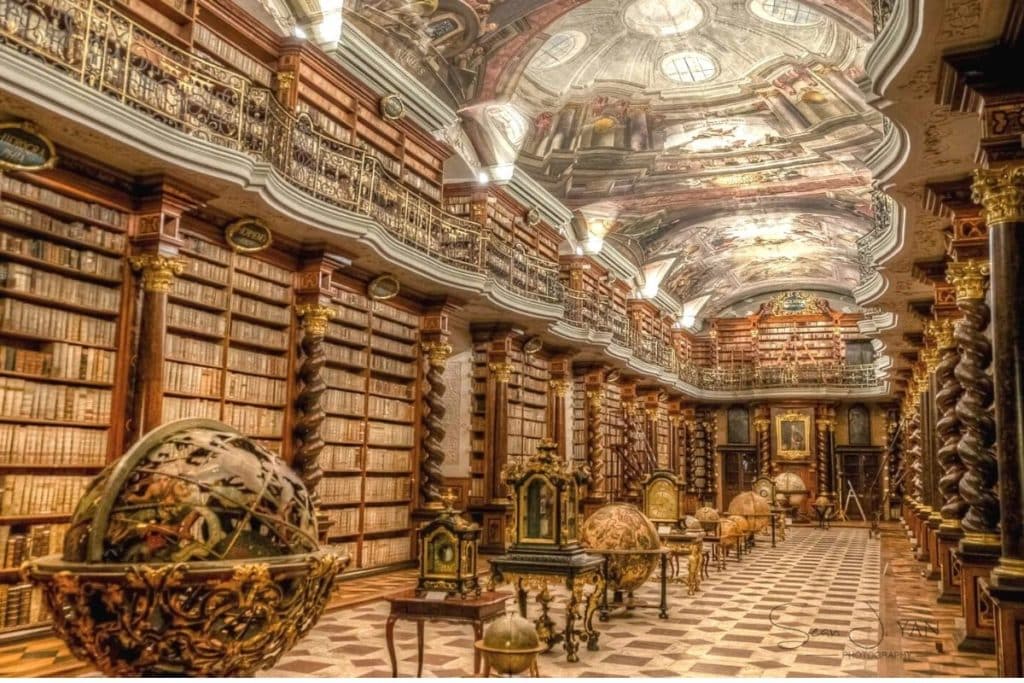 Literally the prettiest libraries in Prague... hidden gem, but for how long?