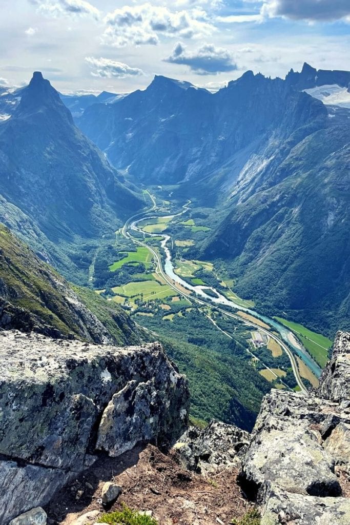 The prettiest of views and the most challenging hike on the road trip from Bergen to Alesund.