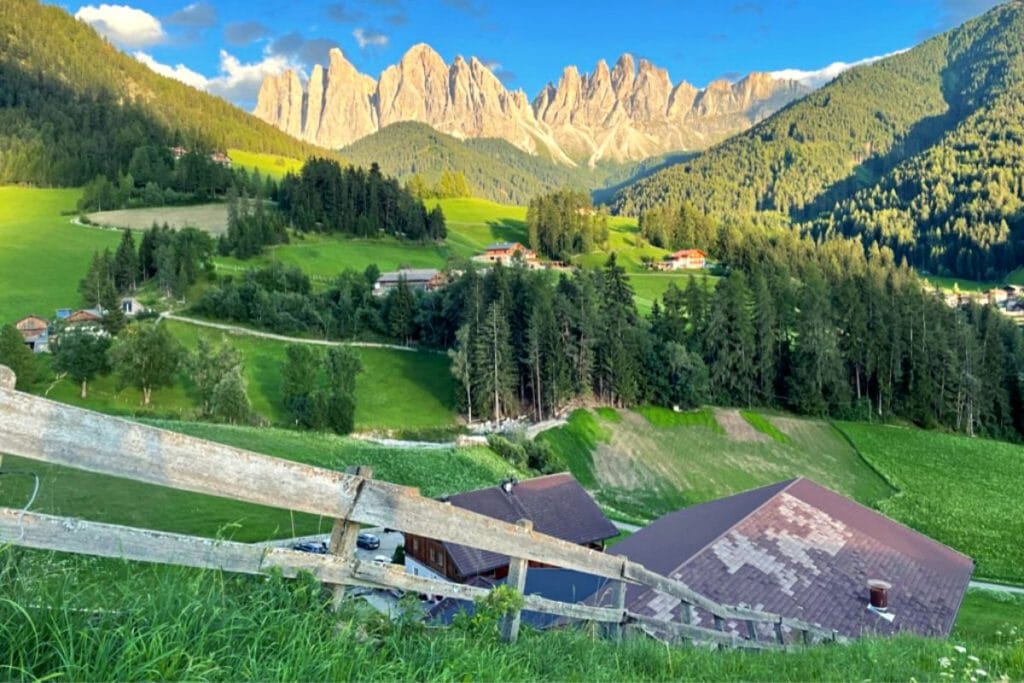 The views from our first lodging in the Tyrol Mountains on our Switzerland to Italy road trip.