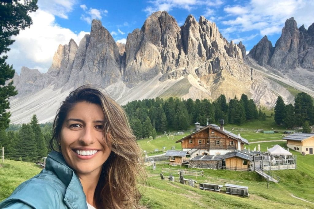 Me in Val di Funes, one of my favorite spots in northern Italy, and an absolute hidden gem.