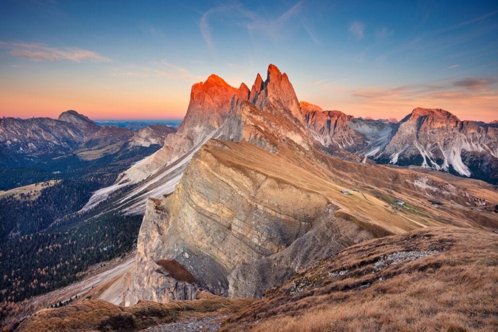 The Dolomites in the Spring time are the quietest time to visit.