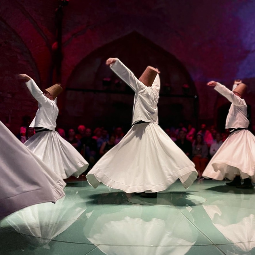 Whirling Dervishes are a part of Turkish culture, drawing their origin in Sufism. This is in Konya, Turkey, which almost made my list of iconic Turkish landscapes. 