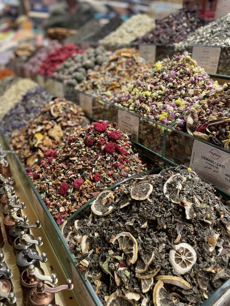The spice markets of Istanbul, Turkey.