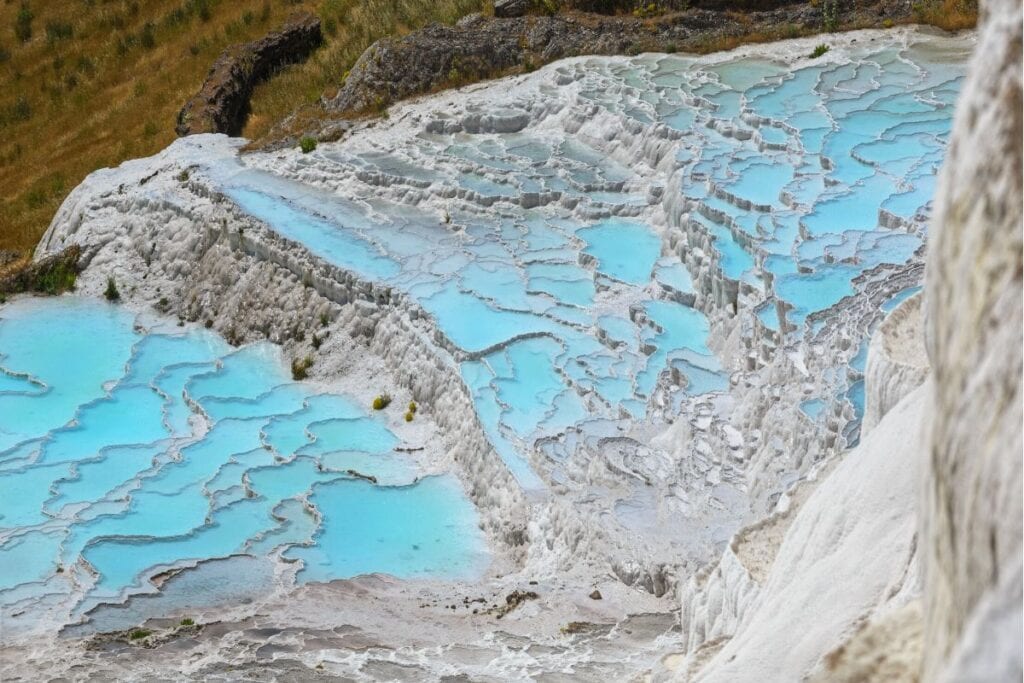 The thermal pools of Pamukkale are a unique natural landmarks in Turkey.
