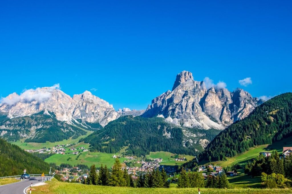 Corvara in Badia, nicknamed the 'Pearl of the Dolomites,'  is yet another town in the Dolomites with insane views.