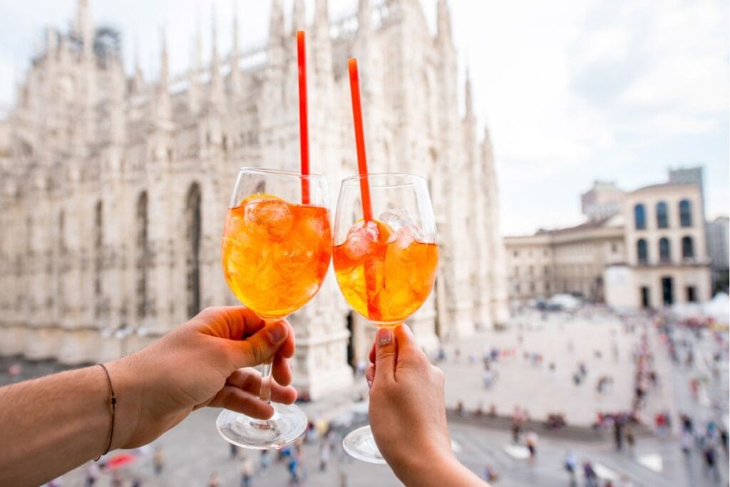 Drinking in Italy is ingrained in all of our favorite summer time drink, the Aperol Spritz. 