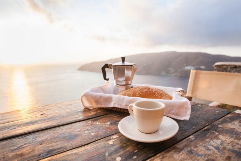 Breakfast in Italy is a simple espresso and a baked good.