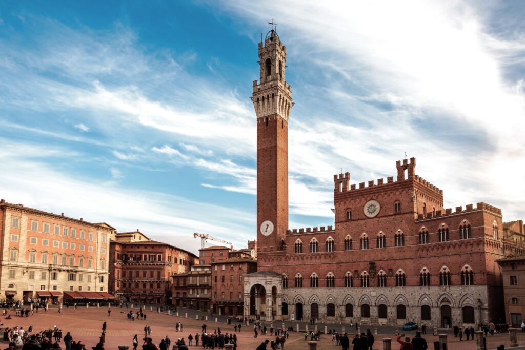 Siena is a great Italian town to road trip through from FLorencel