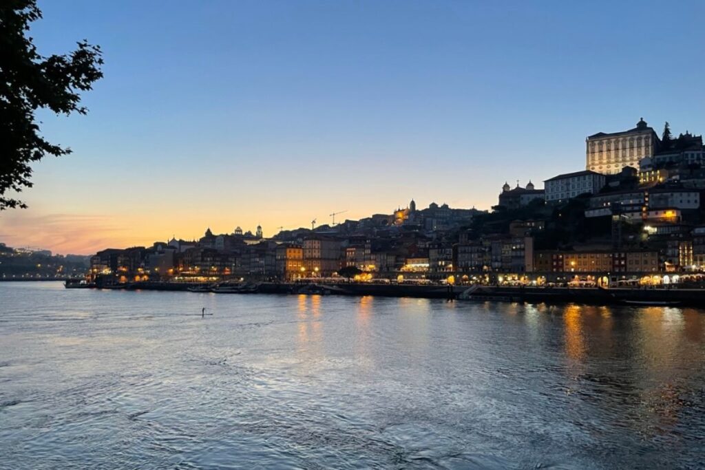 Sunset from across the river in Porto.
