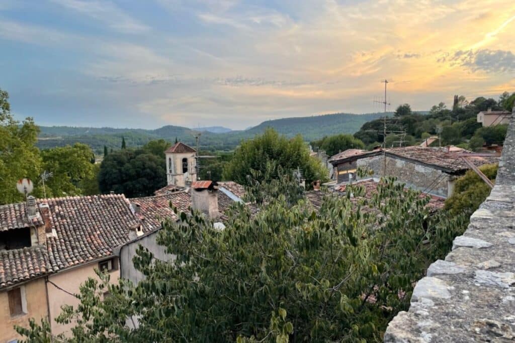 Sunset from the little village in Provence where I stayed, Montfort Sur Argens.
