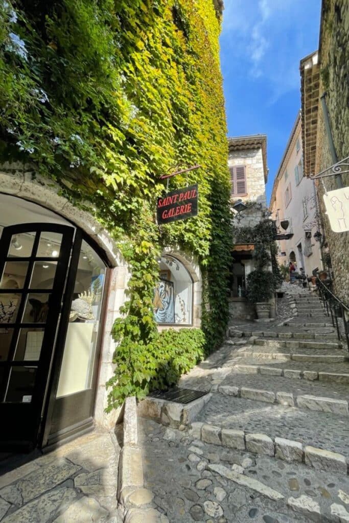 Streets of Saint Paul De Vance, one of the most beautiful villages in Provence.