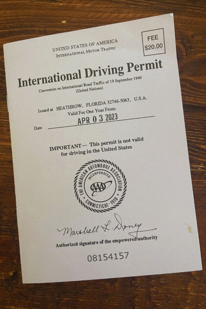 This is an international drivers permit so you can drive in Europe.