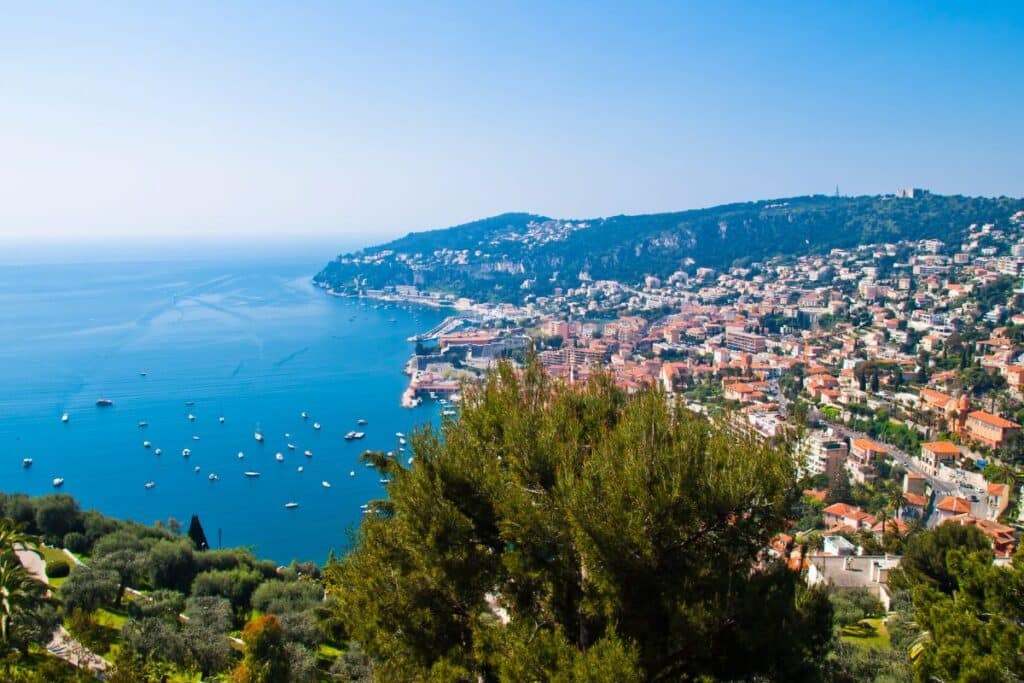 This is Villefranche-sur-Mer, one of the prettier towns on the French Riviera itinerary.