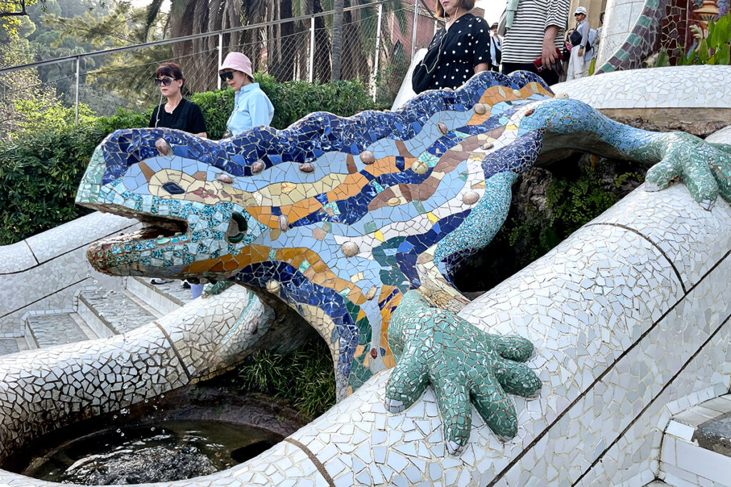 This little guy is an art piece from Parc Guell.