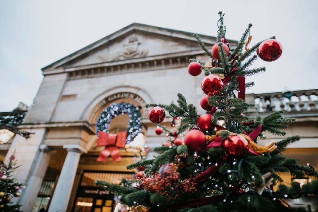 Covent Garden for Christmas in London.