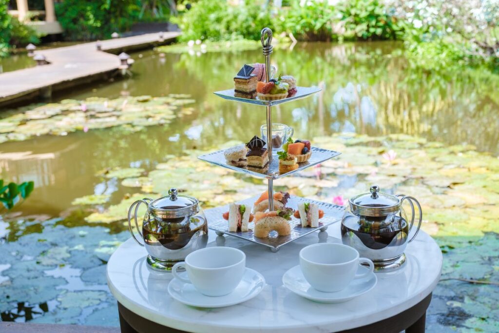 A traditional London tea experience with teas and treats.