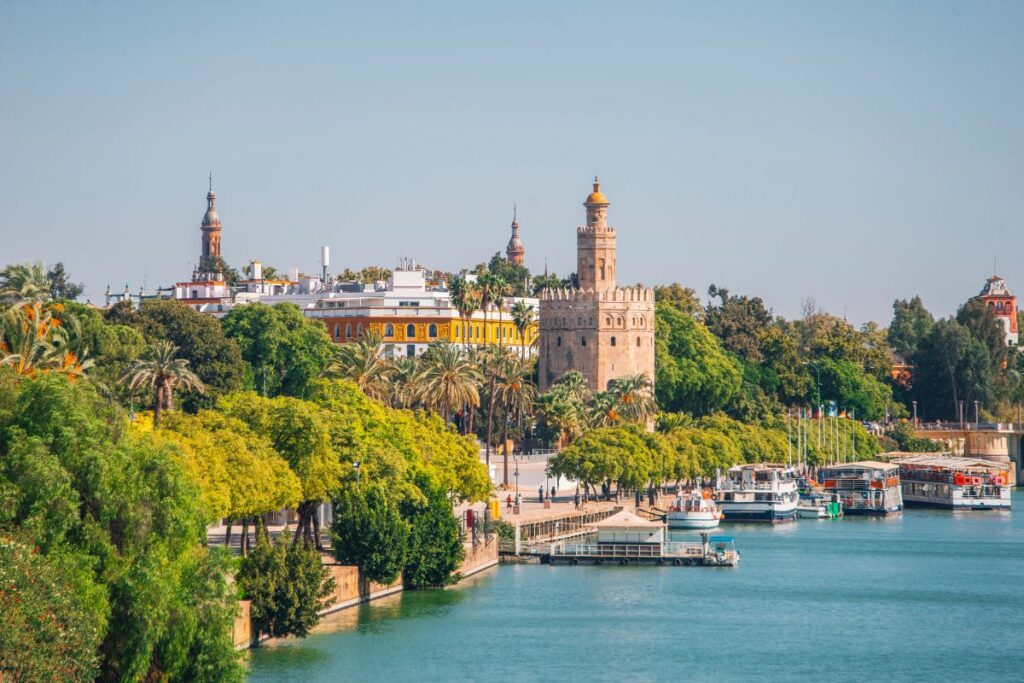Views from the river in Seville.
