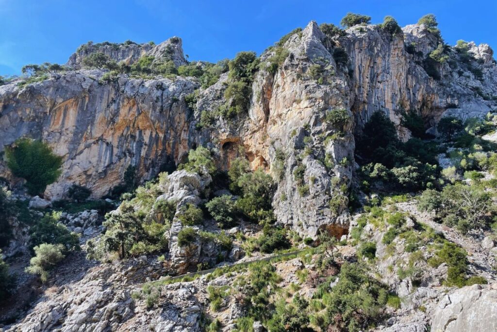 Hiking these mountains in Mallorca.