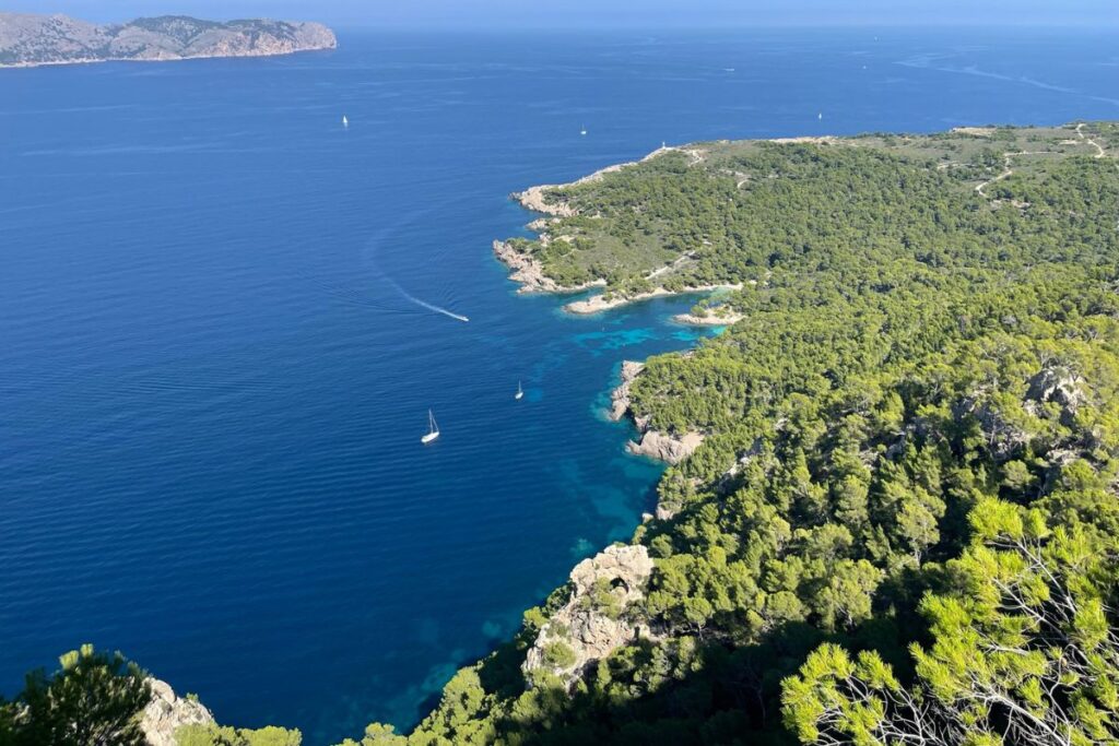 View from the top of Alcudia peninsula in Mallorca.