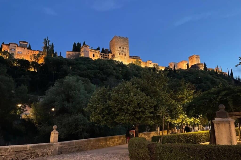 Views of the Alhambra from the Albaicin neighborhood.