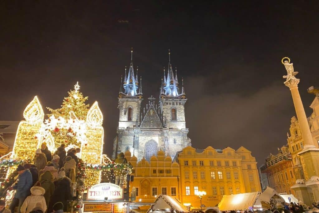 The Prague Christmas Market in Old Town.