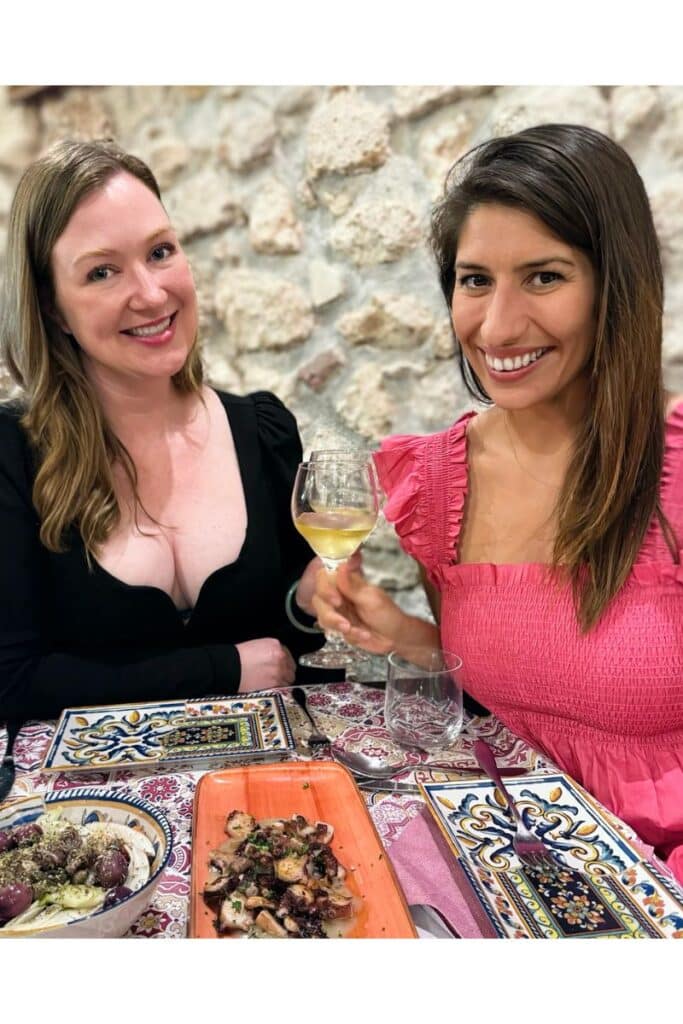 Date night with the girls on our 7 day Sicily road trip.