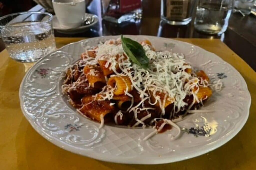 Pasta a la Norma in Sicily.