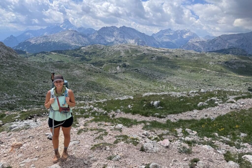 In the Dolomites, on the Alta Via 1 Trek.