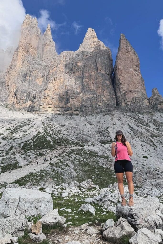 Tre Cime de Lavaredo, one of the day hikes on our 7 Day Dolomites Itinerary.