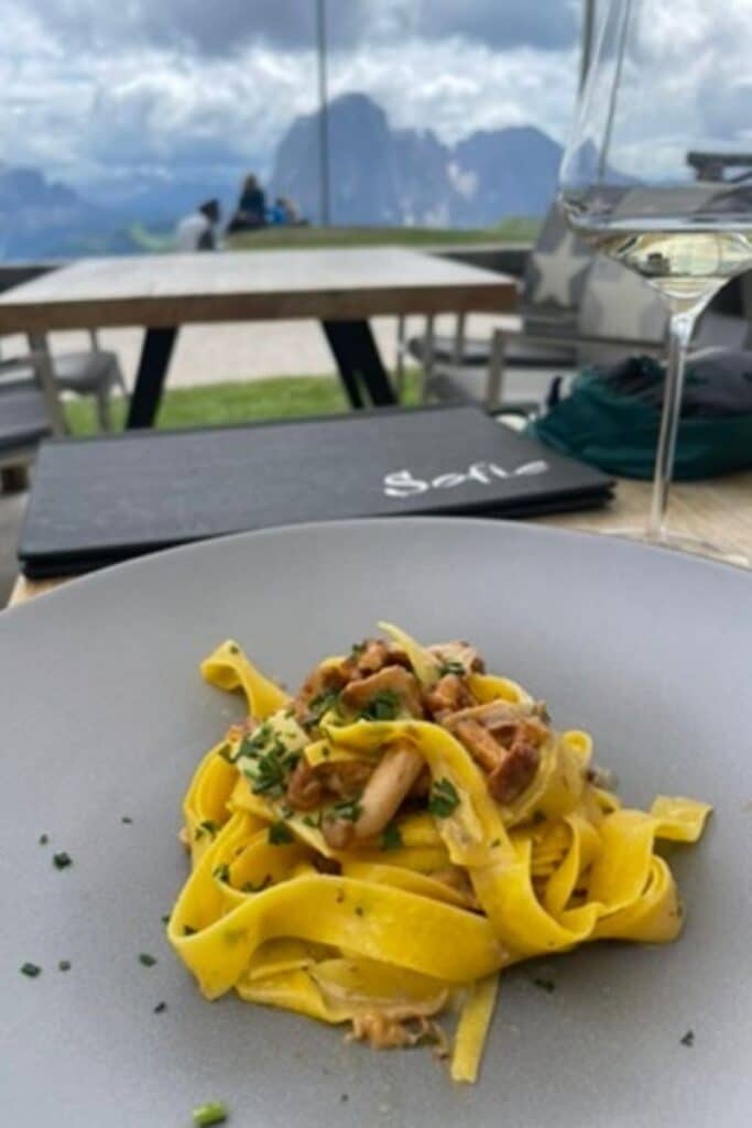 The food in the Dolomites is a great mix of local produce and Italian and German influences.