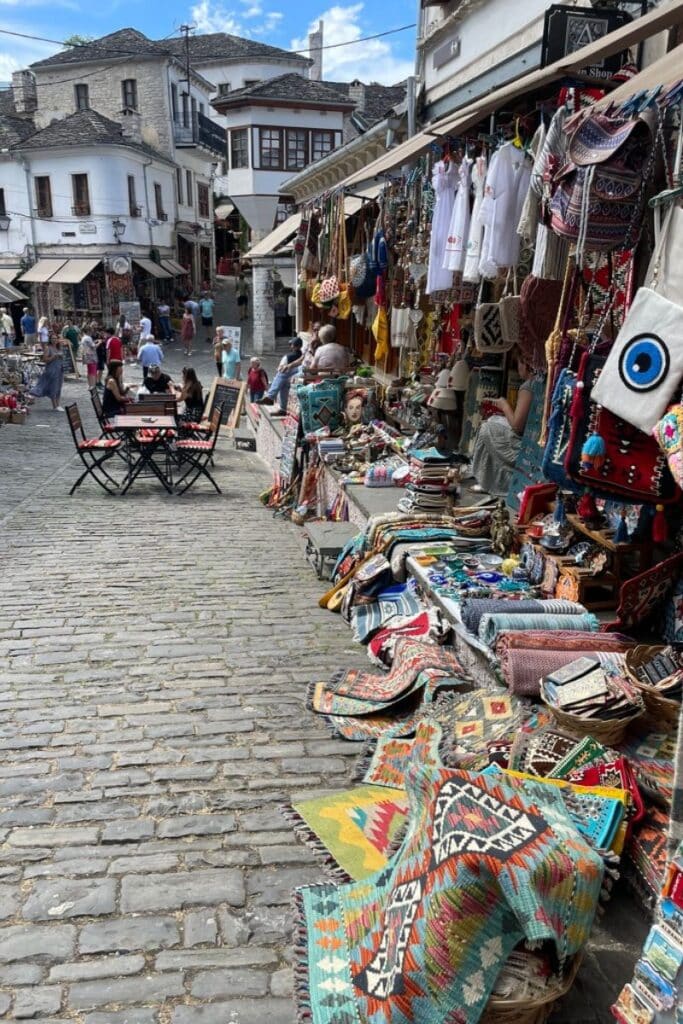 The streets of the old town of Gjirokaster, just 1 hour away from Saranda.