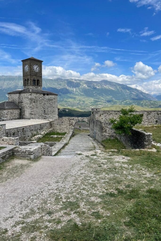 Gjirokaster is a great day trip from Saranda - this is a view of from the castle.