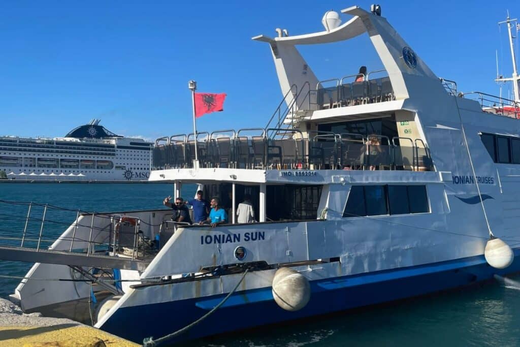 The ferry from Corfu to Saranda.