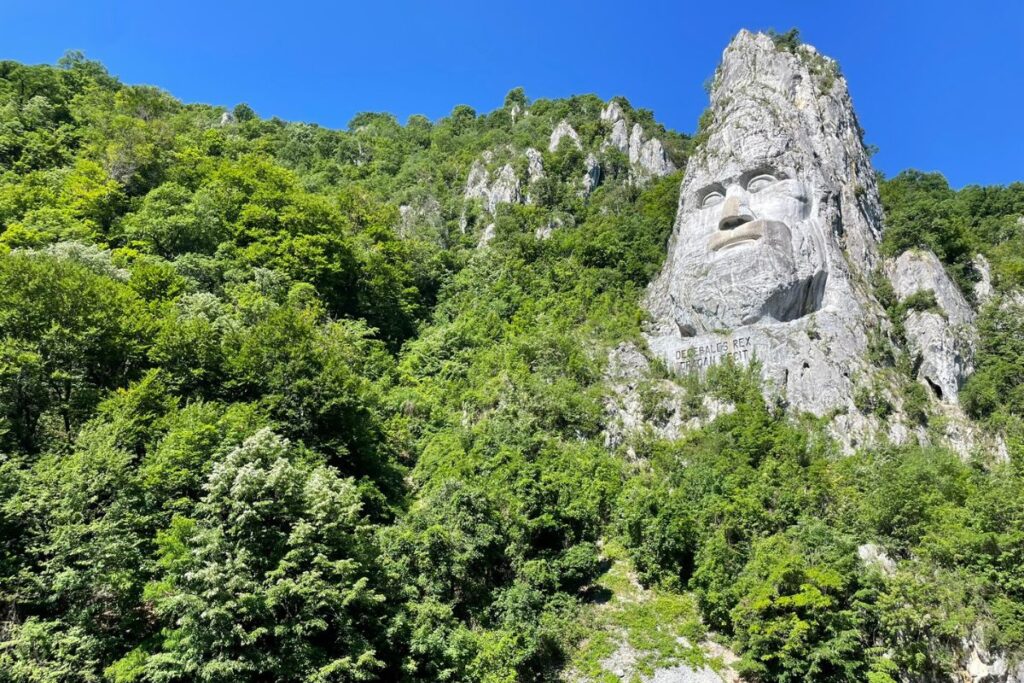 Decebalus Statue in south Romania.