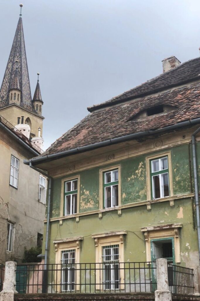 The creepy little eyes of the houses in Sibiu.