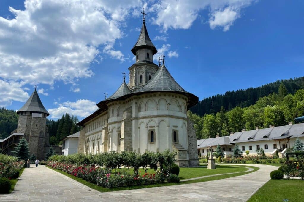 Putna Monastery on our Romania road trip.