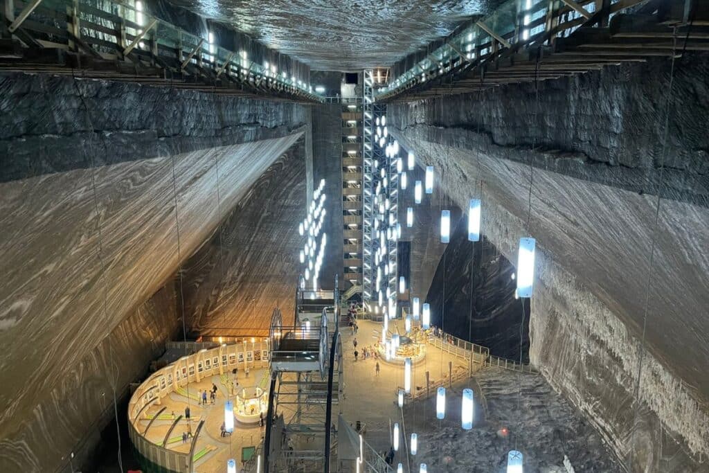 Turda Salt Mine in Romania is huge - and super well managed.