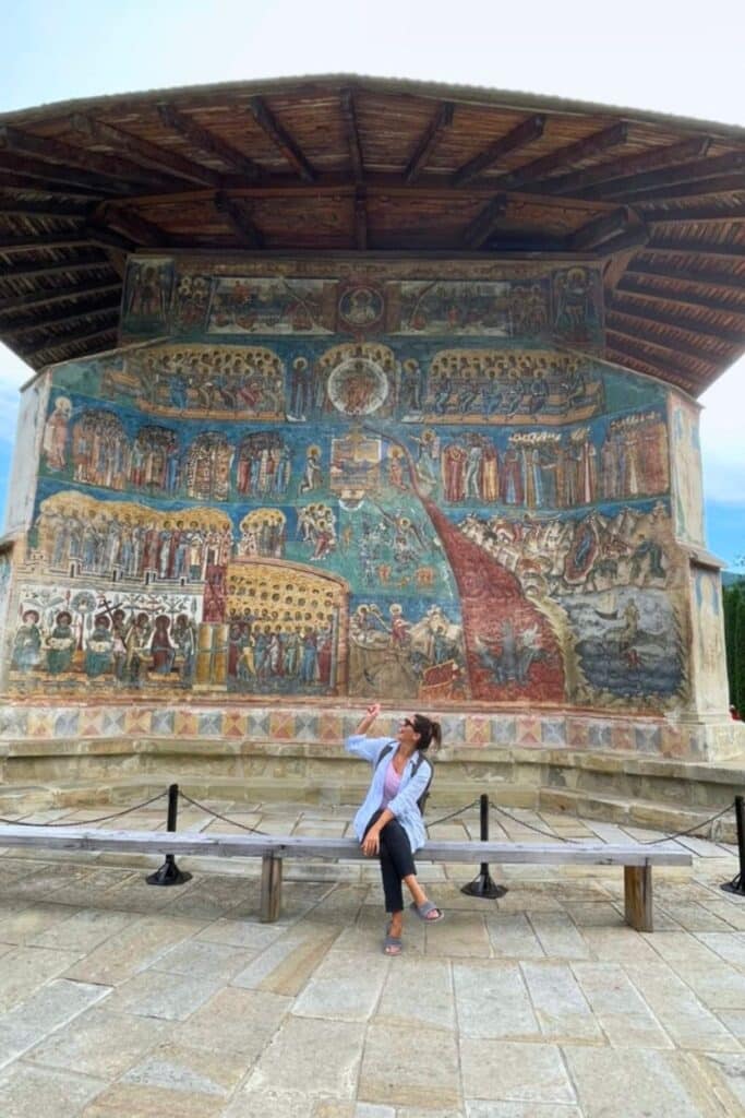 Me and Voronet painted monastery.