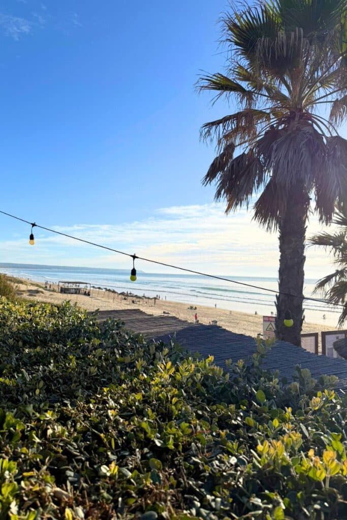 Caparica is a long beach near Lisbon.